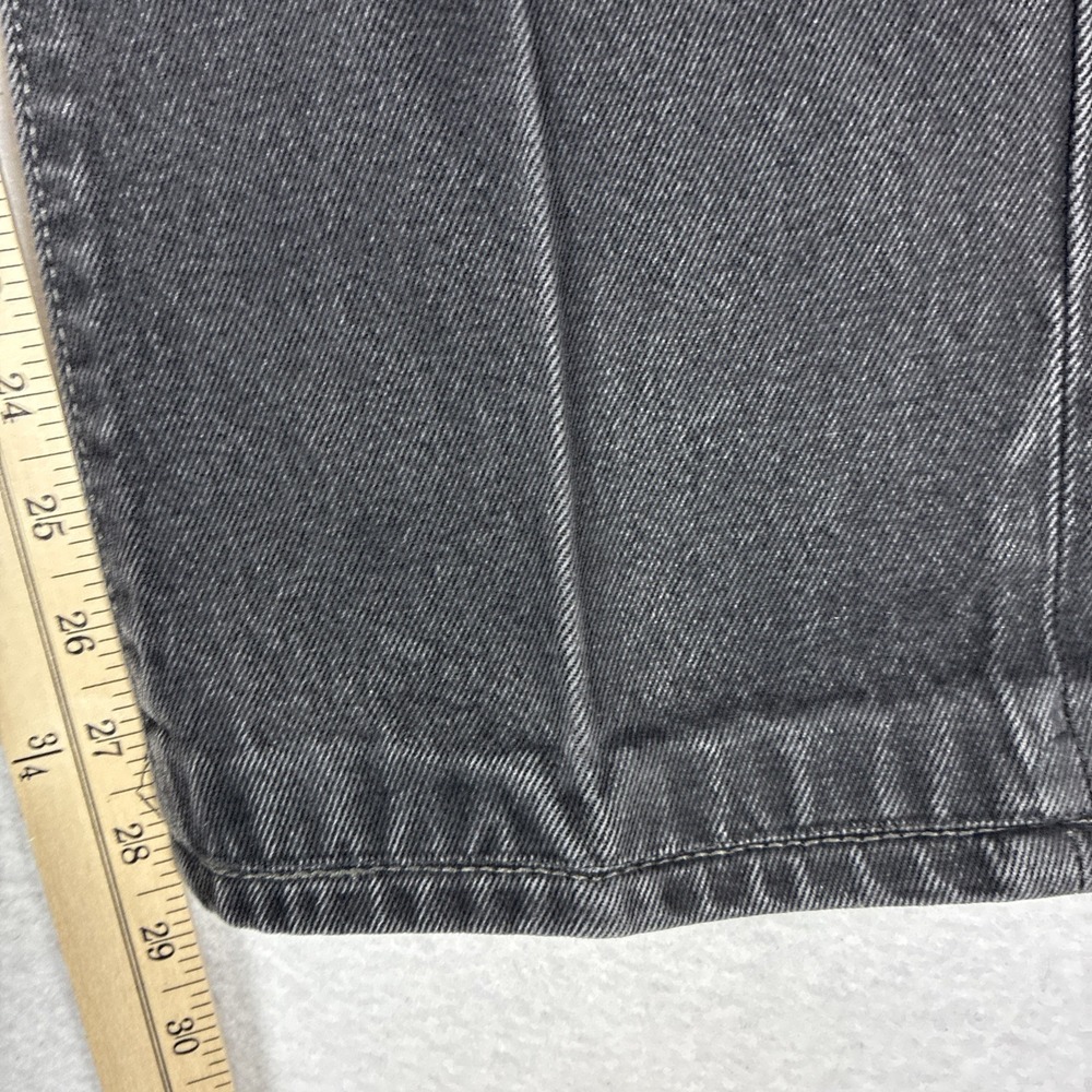 Levis 517 Mens Bootcut Jeans Faded Black Denim Pants 33x29 *Hemmed* Starched - Picture 13 of 15